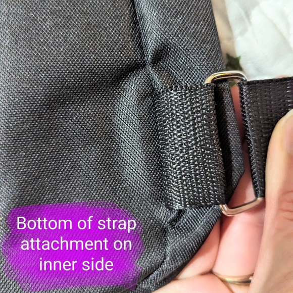 Black Fashion crossbody bag, messenger bag, front/back carry, BNWOT - Picture 10 of 14